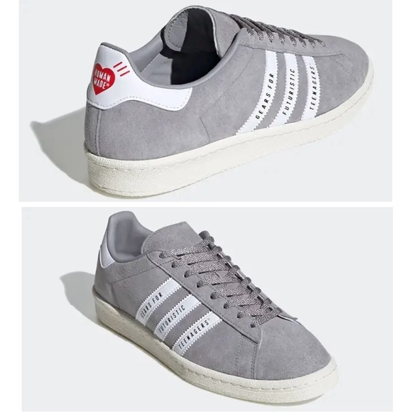 NWT Adidas🔥Automatic Campus Human Made Mens Casual Shoes Grey / Cloud White - Picture 2 of 16